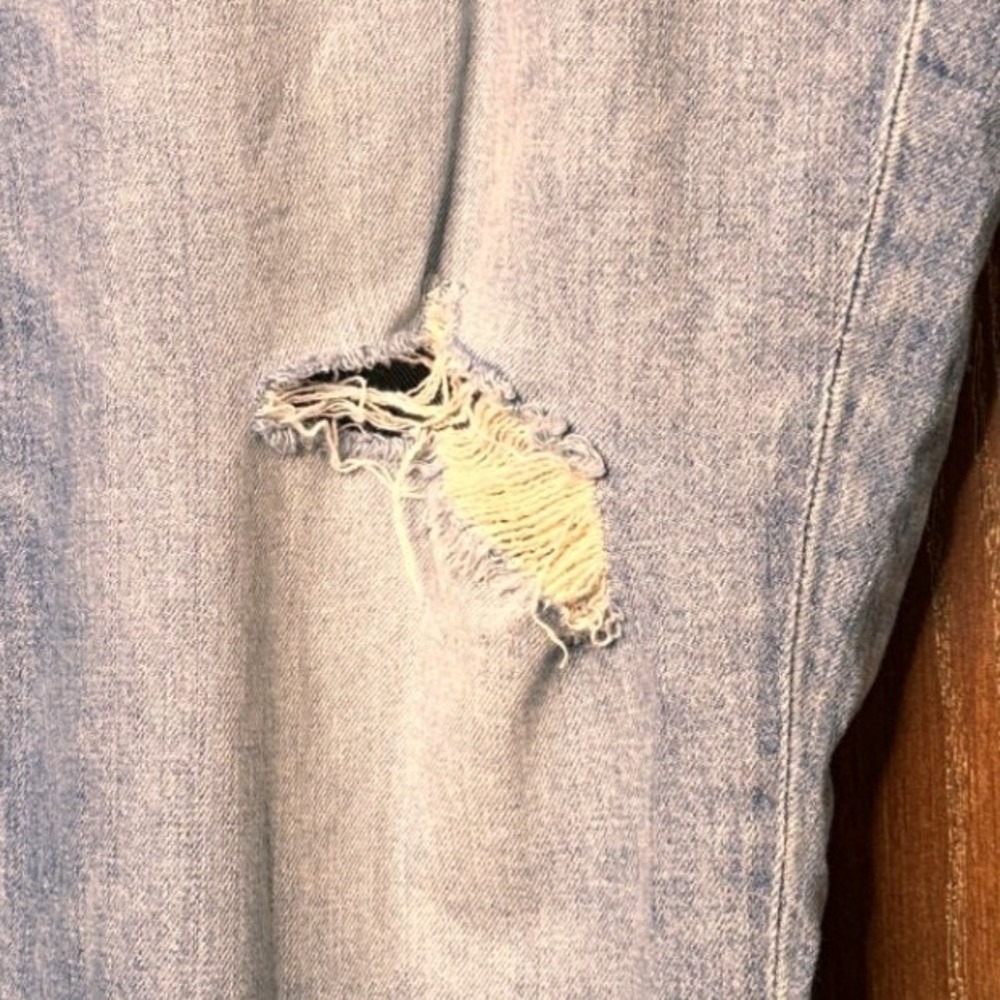 J.Crew Denim Light Wash Distressed Jeans Size 37 Plus Size Streetwear Casual - Picture 3 of 8